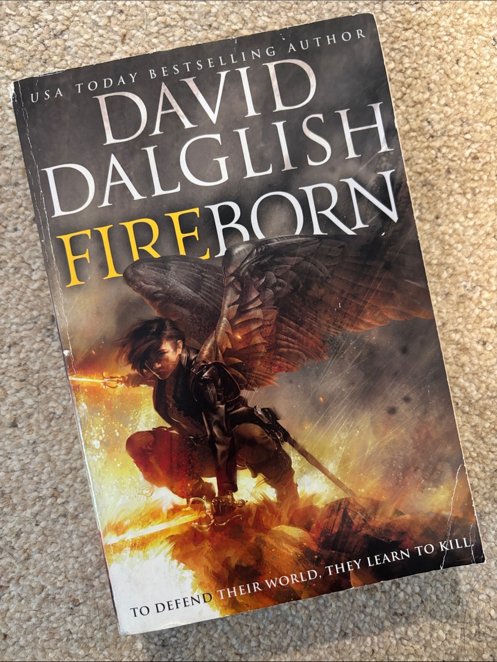 David Dalglish FIREBORN Paperback Fantasy Novel - Fiery Cover Art